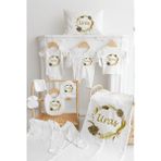 Isme Özel %100 Pamuk Baskılı 11'li Isimli Organik Bebek Hastane Çıkışı M22 - 0 - 3 Ay - Ekru - Ekru