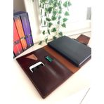 İsme Özel El Yapımı Hakiki Deri Ajanda Defter Kılıfı Organizer (Defter & Kalem Hediyeli) (TABA)