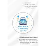 Isme/kişiye Özel Doğum Günü Babyshower Hoşgeldin Bebek Etiketi 4 cm 48 Adet Etiket - Çok Renkli - Sticker