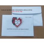 Isminize Özel 60 Adet Düğün Nişan Kına Para Takı Zarfı 10,5 x 16,5 cm Tssytyh
