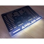 Isminize Özel Krom Işikli Motor Plakalik (Metalik Krom Gri Zemin) 303346656