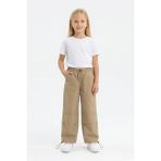 Isobel Isob Unisex Çocuk Lastikli Paraşüt Kumaş Pantolon 8-11 Yaş 7001 - Bej