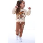 Isobgiv Paw Petrol Desenli 2ip %100 Pamuk Kız Çocuk Eşofman Takımı 3-8 Yaş 24055 - Kahverengi - 3 - 4 Yaş