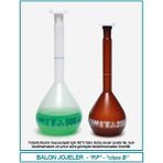 Isolab 014.03.025 Balon Joje - P.p - Şeffaf - B Kalite - Mavi Skala - 25 ml - Ns 10/19 (1 Adet)