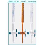 İsolab 017.02.010 10 ml Düz Şeffaf PTFE Musluklu As Kalite Mavi Skala Büret