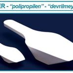 İSOLAB 037.30.050W kürek - P.P - dibi düz - 50ml - beyaz - 1 adet