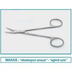 İsolab 048.26.130 Makas - Diseksiyon - Kıvrık - 130 Mm (1 Adet)