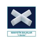 Isolab 057.06.037 Manyetik Balık - Artı Biçimli - 37 x 37 mm (1 Adet)