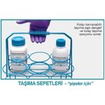 İsolab 062.66.500 Şişe Sepeti - Tel - 500 Ml Şişeler İçin (1 Adet)