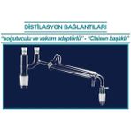 Isolab 065.58.002 Distilasyon BAĞLANTISI-KONDENSERLI&CLAISEN-VAKUM-ERKEK:NS14/23 250 mm (1 Adet)