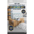 Isolab Pastör Pipet - 5000 Adet 1 ML - (10 adet x 500 lü kutu) - Plastik Damlalık - 1 ml