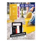 İsonem Boya & Yalıtım Teknolojileri Isonem Jel Beton Kendinden Yayılan Zemin Kaplaması 20 kg - Sarı (20 cm Kirpi Rulo Hediyeli)