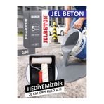 Isonem Jel Beton Kendinden Yayılan Zemin Kaplaması 20 kg - Gri (20 cm Kirpi Rulo Hediyeli)