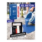 Isonem Jel Beton Kendinden Yayılan Zemin Kaplaması 20 kg - Mavi (20 cm Kirpi Rulo Hediyeli)