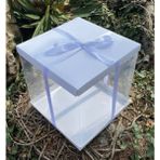 ISP Hediye ISP Asetatlı Gelin Çeyiz Kutusu 30 x 30 x 30 cm Beyaz Kare Karton Malzeme ile Şık Tasarım