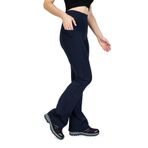 İspanyol Paça Kışlık İçi Polarlı Cepli Yüksek Bel Toparlayıcı Termal Tayt Pantolon (Lacivert, XL)