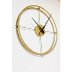 İspanyol ve İskandinav Tarzı 60 Cm Altın, Ferforje Metal Minimalist Duvar Saati