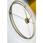İspanyol ve İskandinav Tarzı 90 Cm Altın, Ferforje Metal Minimalist Duvar Saati