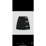 İsra Ayyıldız Moonstar Collection Tek Yırtmaçlı Soft Pembe Mini Kurdeleli Siyah Pinterest Etek - 2XL