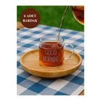 isra kristal Cam Kahve Fincanı – Türk Kahvesi ve Espresso İçin Kulplu 6’lı Set
