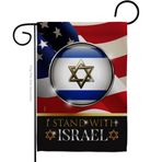 Israel Flag I Stand with Israel ABD Mezarlığı Afiş Duvar Çim Kapı Dekoru Oda Dış Mekan Bahçe Posteri Bandera de Israeli Duvar Halısı Ev İç Mekan Mezar Avlu Tabelası Dış Ev için, Yahudi Hediyeleri