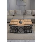 İşsevenler Orta Sehpa Ve Zigon Sehpa V Lüx 5'Li Set Atlantik Çam