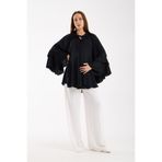 Işşıl 2618-Volanlı Kol Hamile Giyim Oversize Bluz-Tunik