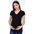 Işşıl 3158 V Yaka Kısa Kol Hamile T-shirt