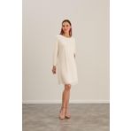 Issıl 4543-Pileli Yaka Hamile Sifon Tunik-Elbise