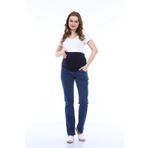 Issıl 5003-Boru Paca Buyuk Beden Hamile Kot Pantolon