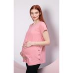 Işşıl O7158 Yan Düğmeli Emzirme Detay Hamile T-Shirt