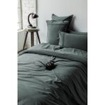 Issimo Home Drope Teal Green Çift Kişilik %100 Pamuk Poplin Yıkanmış Nevresim Takımı - 200 x 220 cm - Yeşil