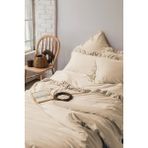 İssimo Home Frill Peach yıkanmış %100 Pamuk Poplin çift Kişilik Nevresim Takımı - Turuncu - 200 x 220 cm