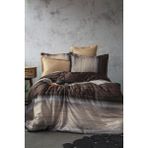 Issimo Home Gerard Çift Kişilik %100 Dijital Pamuk Saten Nevresim Takımı - Kahve - 200 x 220 cm