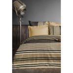 İssimo Home LINEER 210 Tc (83 Tel) dijital Pamuk Saten Aile Seti Nevresim Takımı - Kahverengi - 160 x 220 cm
