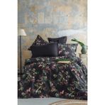Issimo Home Notte Çift Kişilik 300 Tc (120 Tel) Dijital Pamuk Saten Nevresim Takımı - Siyah - 200 x 220 cm