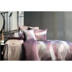 Issimo Home Pamuksaten Dijital Baskı Çift Kişilik Nevresim Takımı Helix - 200 x 220 cm - Mor