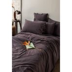 Issimo Home Savanna Blacky Çift Kişilik %100 Pamuk Poplin Yıkanmış Nevresim Takımı - 200 x 220 cm - Siyah