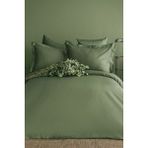 Issimo Home Simply Forest Green Çift Kişilik %100 Pamuk Saten Nevresim Takımı - Yeşil - 200 x 220 cm