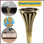 İstanbul 19 Cm Gold Altın Konsol Mobilya Kanepe Koltuk Tv Ünitesi Baza Ayağı Orta Sehpası Ayakları