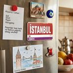 İstanbul 34 Türkiye Temalı Retro Plaka Tasarımlı Dekoratif Buzdolabı Magneti, Hediyelik Hatıra Süvenir