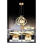 Istanbul Avize Bige Ledli Üç Renk Gold Lü x Modern Avize
