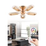 İstanbul Avize İstanbul Avize Plafonyer Tavan Gold Alfa 5'li 3 Renk Kumandalı Led Lüx Modern Ledli Avize