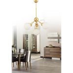 Istanbul Avize Larin 4'lü Gold Beyaz Glop Camlı Avize - Gold - Beyaz