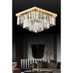 İstanbul Avize Yasemin 40 cm Gold Kristal Taşlı Avize - Altın