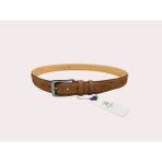 İstanbul Belt Erkek Hakiki Süet Deri Kemer – 3.5 CM – Gümüş Ton Tokalı, Dayanıklı, Şık & Gerçek Deriden Kemer - 105 cm - Taba