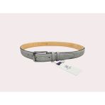 İstanbul Belt Erkek Hakiki Süet Deri Kemer – 3.5 CM – Gümüş Ton Tokalı, Dayanıklı, Şık & Gerçek Deriden Kemer - 115 cm - Gri