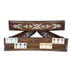 istanbul crafts El İşçiliği Okey Takımı Sedef İşlemeli Oval Okey Oyun Seti Anadolu