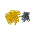 İstanbul e-Hırdavat 8 mm Roket Dübeli 5X50 mm Vidası Dübel Vida Seti 100 Adet - 5 x 50 mm