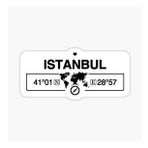 İstanbul Gps Harita Sticker Oto Araba Yapıştırma 17CM yazı 232